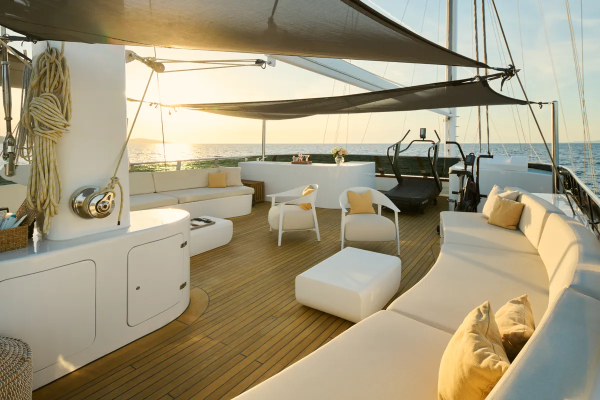 Cabin on Lady Gita, a Gulet Motor sailer motor yacht at Split, Croatia