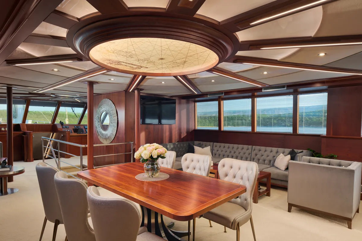 Salon of Lady Gita, a Gulet Motor sailer motor yacht at Split, Croatia