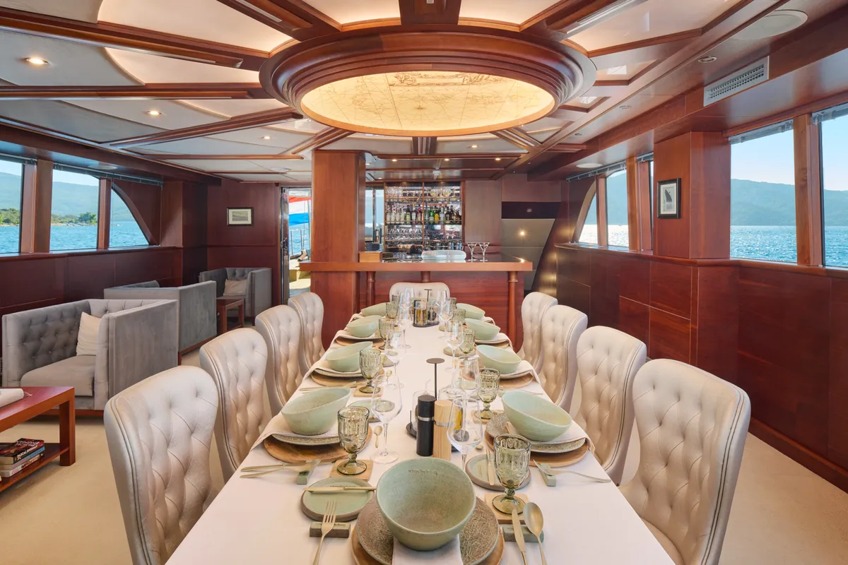 Cabin on Lady Gita, a Gulet Motor sailer motor yacht at Split, Croatia
