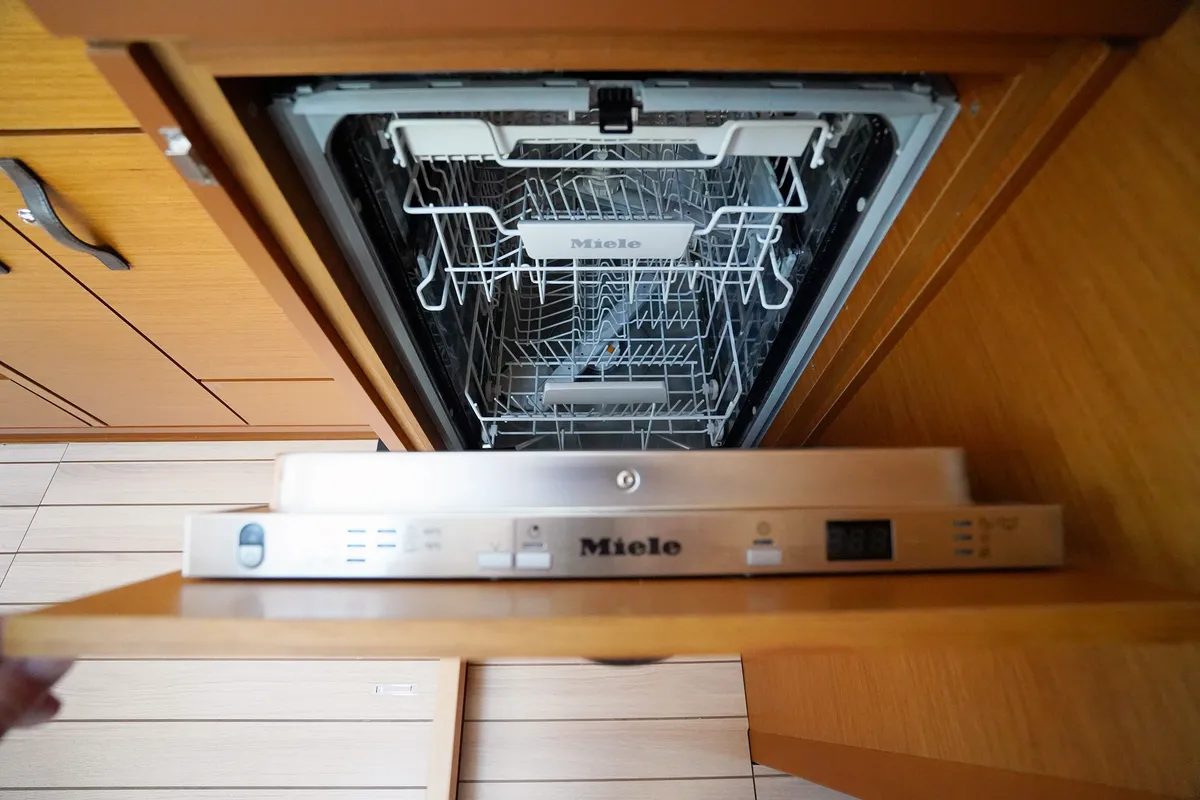 Galley of Sunlark, a Jeanneau 54 sailboat at Marmaris, Turkey