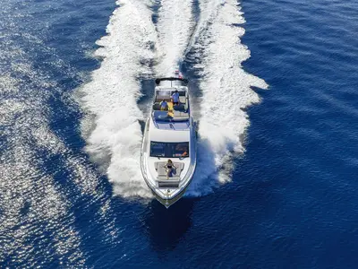 Tireless Too, a Sealine F430 motor yacht at Grad Kaštela, Croatia