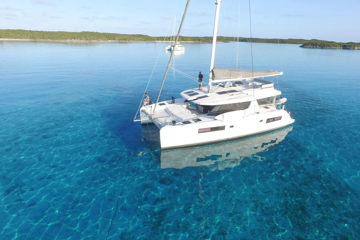 Lady Lety, a Leopard 45 catamaran at Procida, Italy