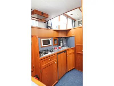Galley of Nicole, a De Drait Kotterjacht 10.7 GL motorboat at Woudsend, Netherlands
