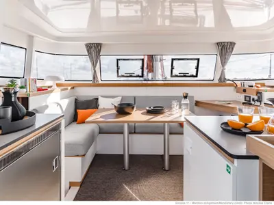 Salon of Zenith, a Excess 11 catamaran at Municipal Unit of Lefkada, Greece