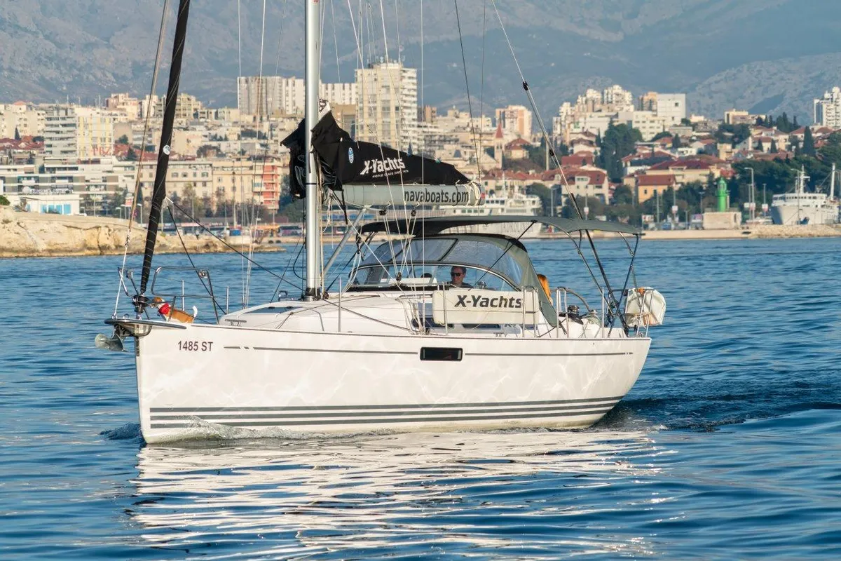 Exterior view of Lady X, a X-Yachts Xc 35 sailboat at Općina Rogoznica, Croatia
