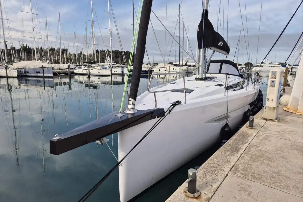 Sailing Grace, a Elan E6 sailboat at Grad Biograd na Moru, Croatia