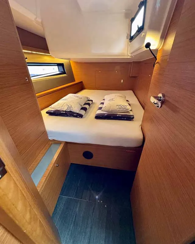 Cabin on Leni, a Dufour 41 Performance sailboat at Grad Biograd na Moru, Croatia