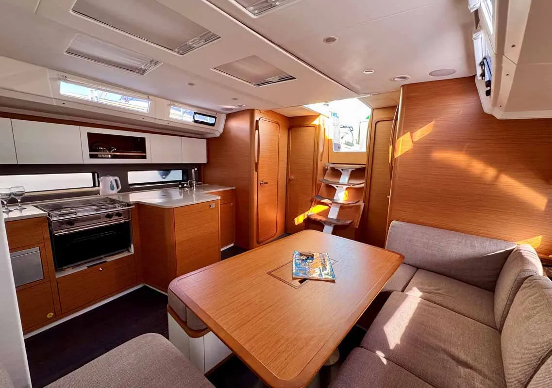 Galley of Leni, a Dufour 41 Performance sailboat at Grad Biograd na Moru, Croatia