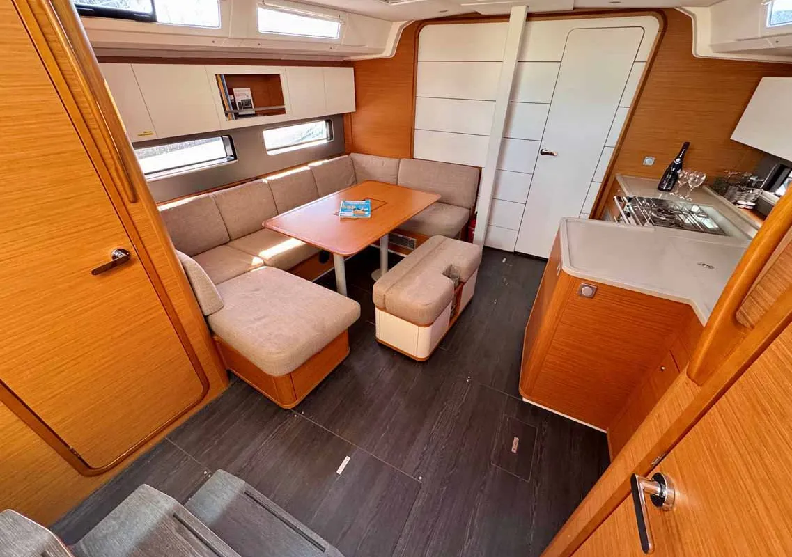 Salon of Leni, a Dufour 41 Performance sailboat at Grad Biograd na Moru, Croatia