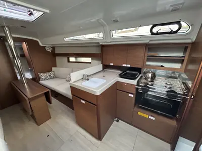 Galley of Sail Altair, a Beneteau Oceanis 34.1 sailboat at Marmaris, Turkey
