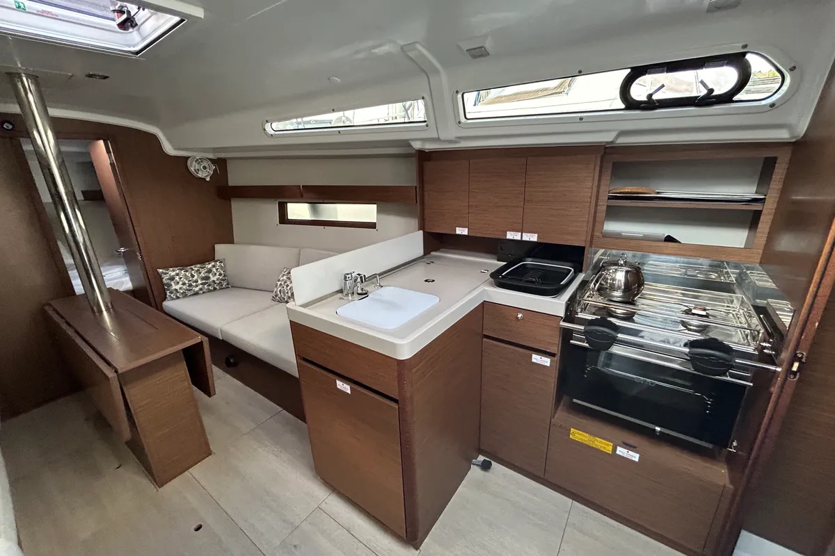 Galley of Sail Altair, a Beneteau Oceanis 34.1 sailboat at Marmaris, Turkey