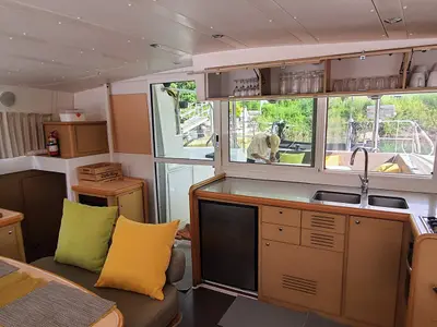 Galley of Chirouble, a Lagoon 421 catamaran at Baan Salak Phet, Thailand