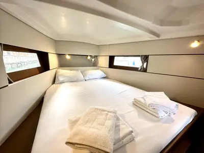 Cabin on Sail Bellatrix, a Beneteau Oceanis 38.1 sailboat at Fethiye, Turkey