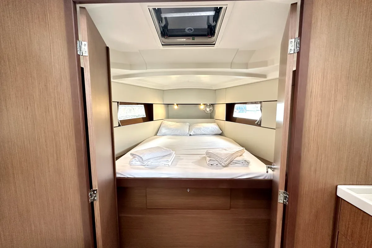 Salon of Sail Bellatrix, a Beneteau Oceanis 38.1 sailboat at Fethiye, Turkey