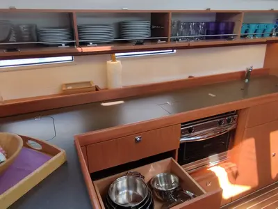 Galley of Mirka 5, a Bavaria Cruiser 46 sailboat at Split, Croatia