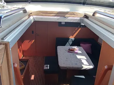 Salon of Mirka 5, a Bavaria Cruiser 46 sailboat at Split, Croatia