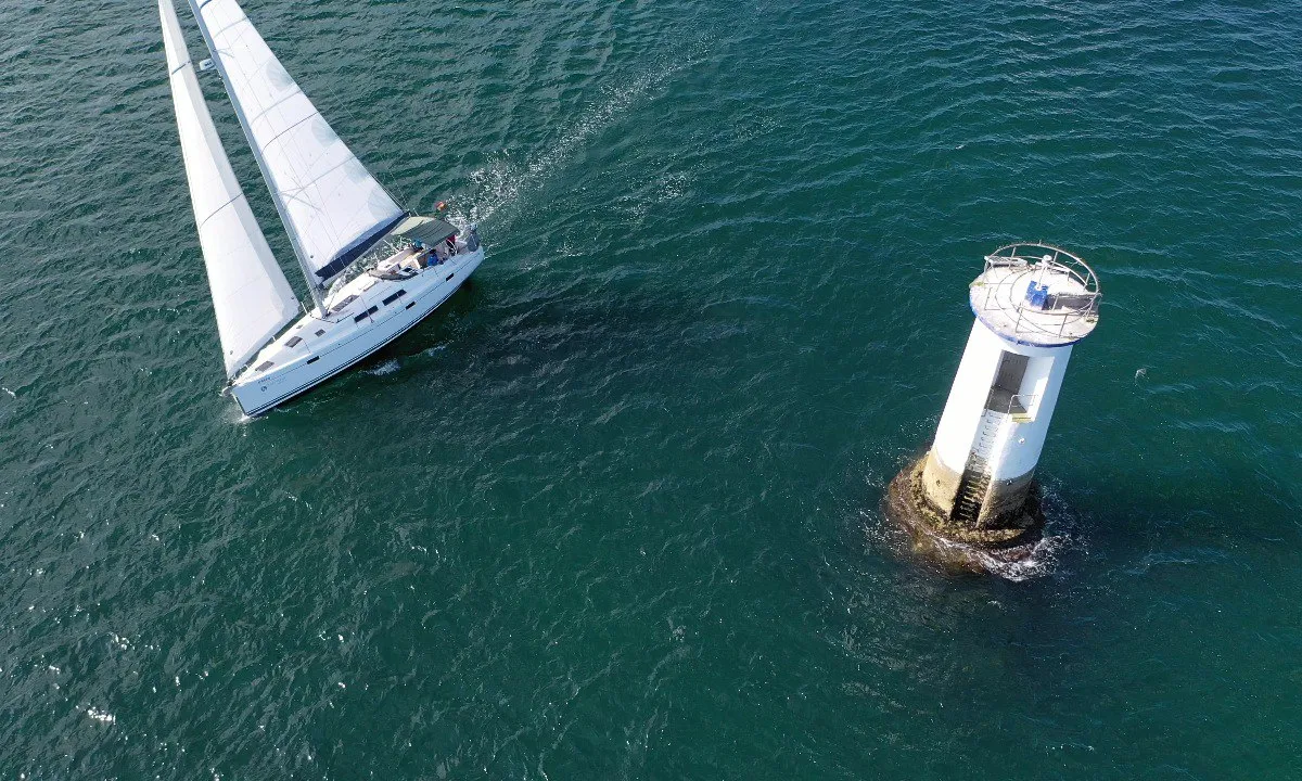 Exterior view of Kraken, a Hanse 415 sailboat at Baiona, Spain