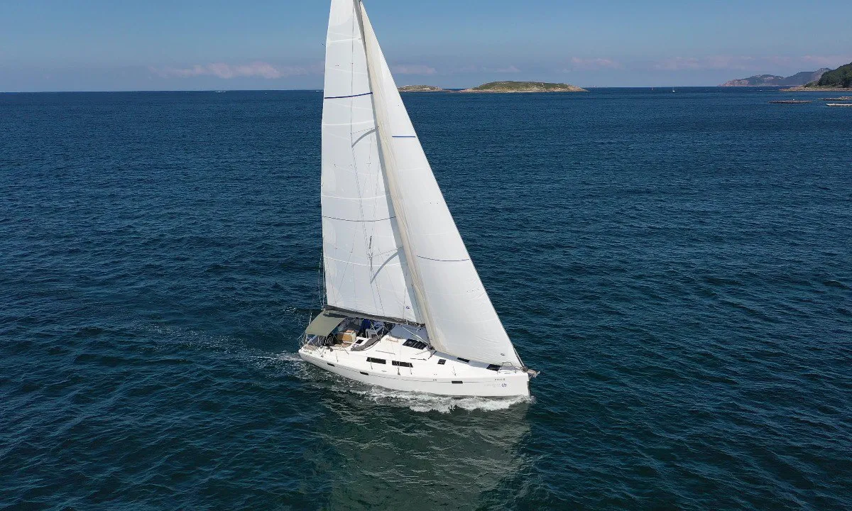 Cabin on Kraken, a Hanse 415 sailboat at Baiona, Spain