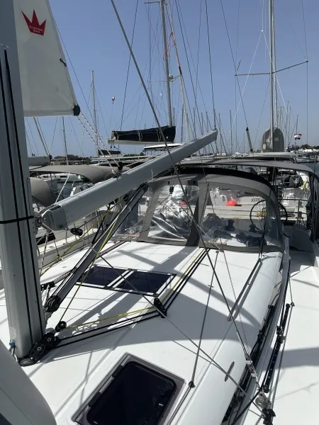 Deck of Taurus, a Jeanneau Sun Odyssey 440 sailboat at Općina Sukošan, Croatia