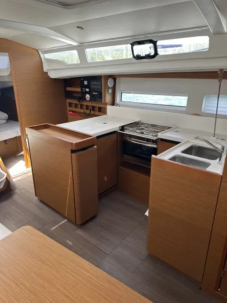 Galley of Taurus, a Jeanneau Sun Odyssey 440 sailboat at Općina Sukošan, Croatia