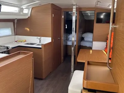 Salon of Taurus, a Jeanneau Sun Odyssey 440 sailboat at Općina Sukošan, Croatia