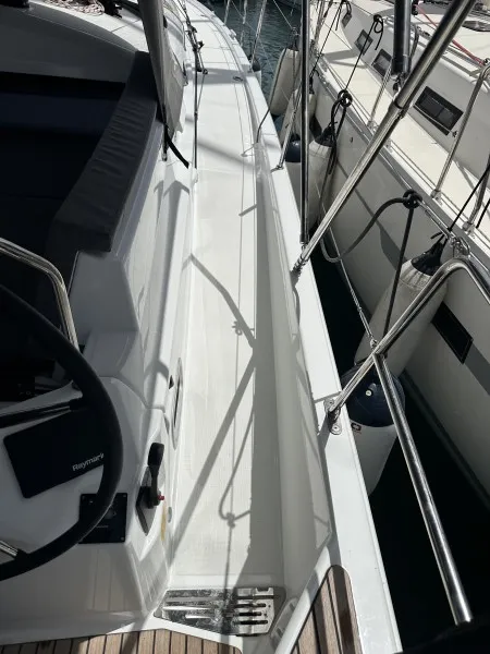 Deck of Taurus, a Jeanneau Sun Odyssey 440 sailboat at Općina Sukošan, Croatia