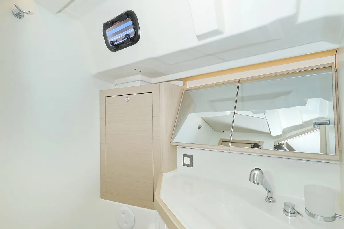 Head on Auf Kurs, a Beneteau Oceanis 46.1 sailboat at Grad Trogir, Croatia
