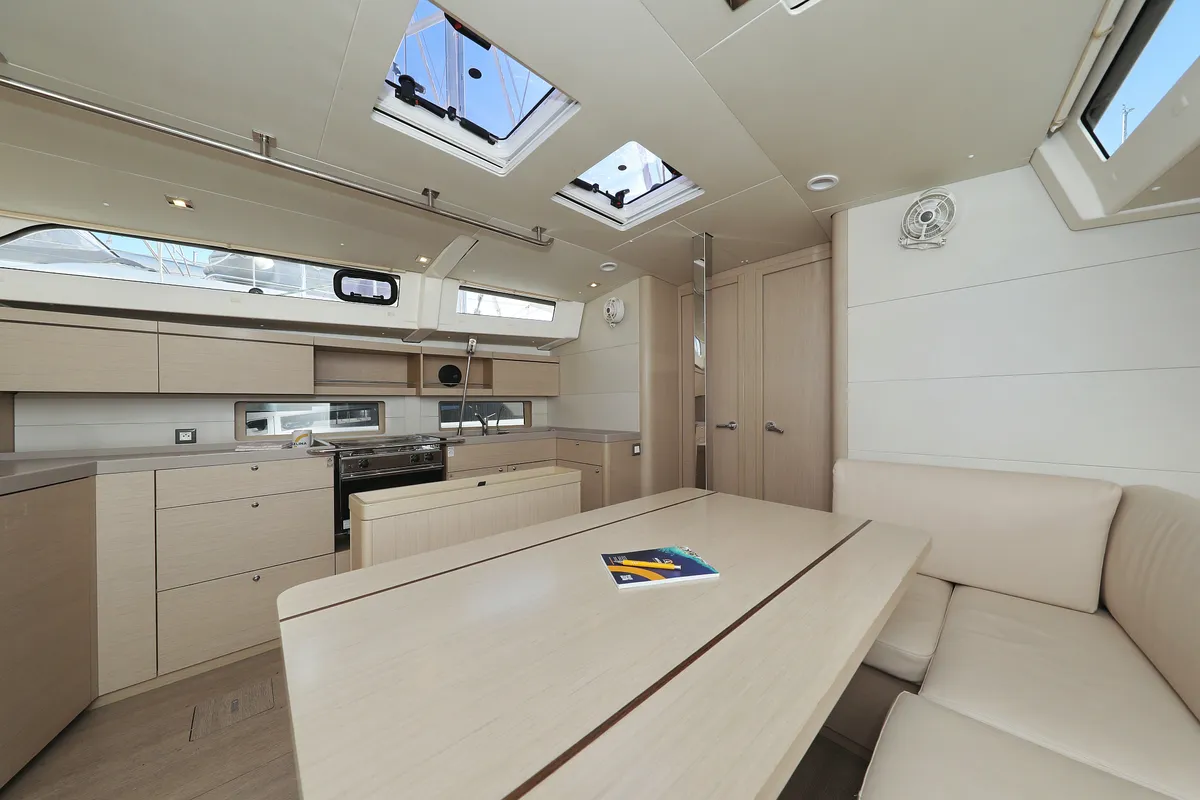 Galley of Auf Kurs, a Beneteau Oceanis 46.1 sailboat at Grad Trogir, Croatia