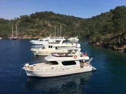 Exterior view of Atil, a Tuzla motor yacht at Marmaris, Turkey