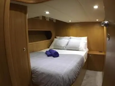 Cabin on Atil, a Tuzla motor yacht at Marmaris, Turkey