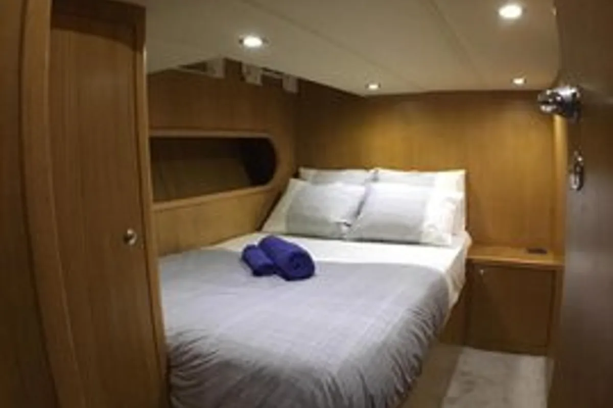 Cabin on Atil, a Tuzla motor yacht at Marmaris, Turkey