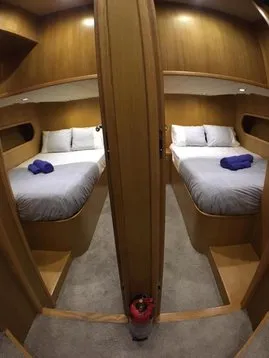 Cabin on Atil, a Tuzla motor yacht at Marmaris, Turkey