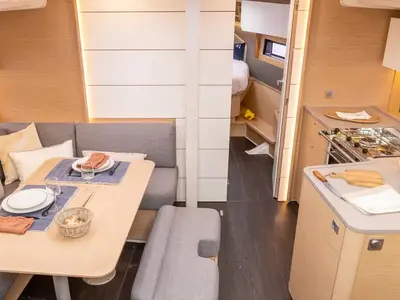 Salon of Moorings 41.3 Exclusive, a Dufour 41 sailboat at Road Town, British Virgin Islands