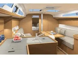 Galley of Estelle, a Dufour 360 Grand Large sailboat at Fisksätra, Sweden