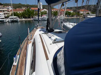 Marco Polo, a Beneteau Oceanis 40 sailboat at Skradin, Croatia