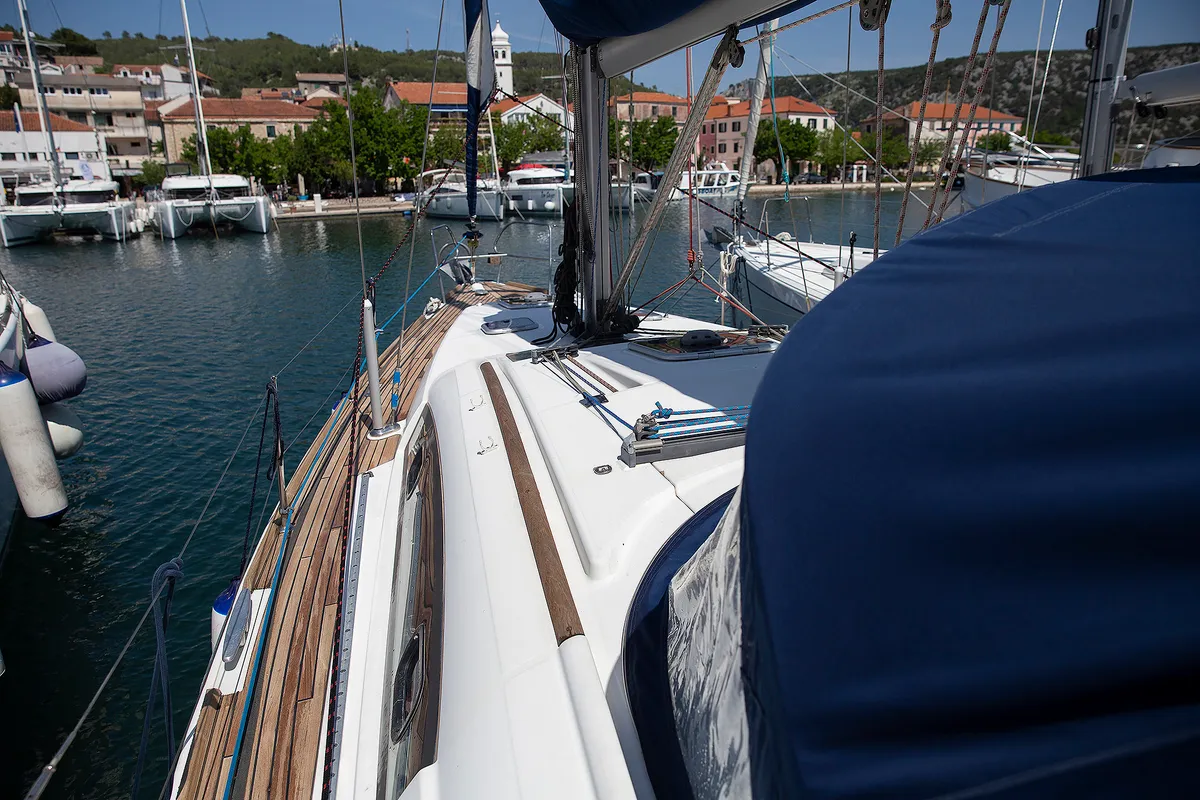 Marco Polo, a Beneteau Oceanis 40 sailboat at Skradin, Croatia