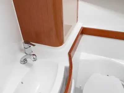 Marco Polo, a Beneteau Oceanis 40 sailboat at Skradin, Croatia