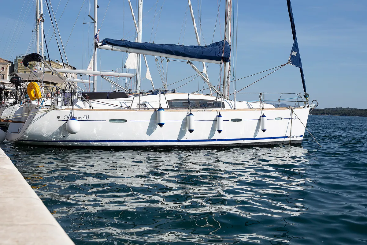 Marco Polo, a Beneteau Oceanis 40 sailboat at Skradin, Croatia