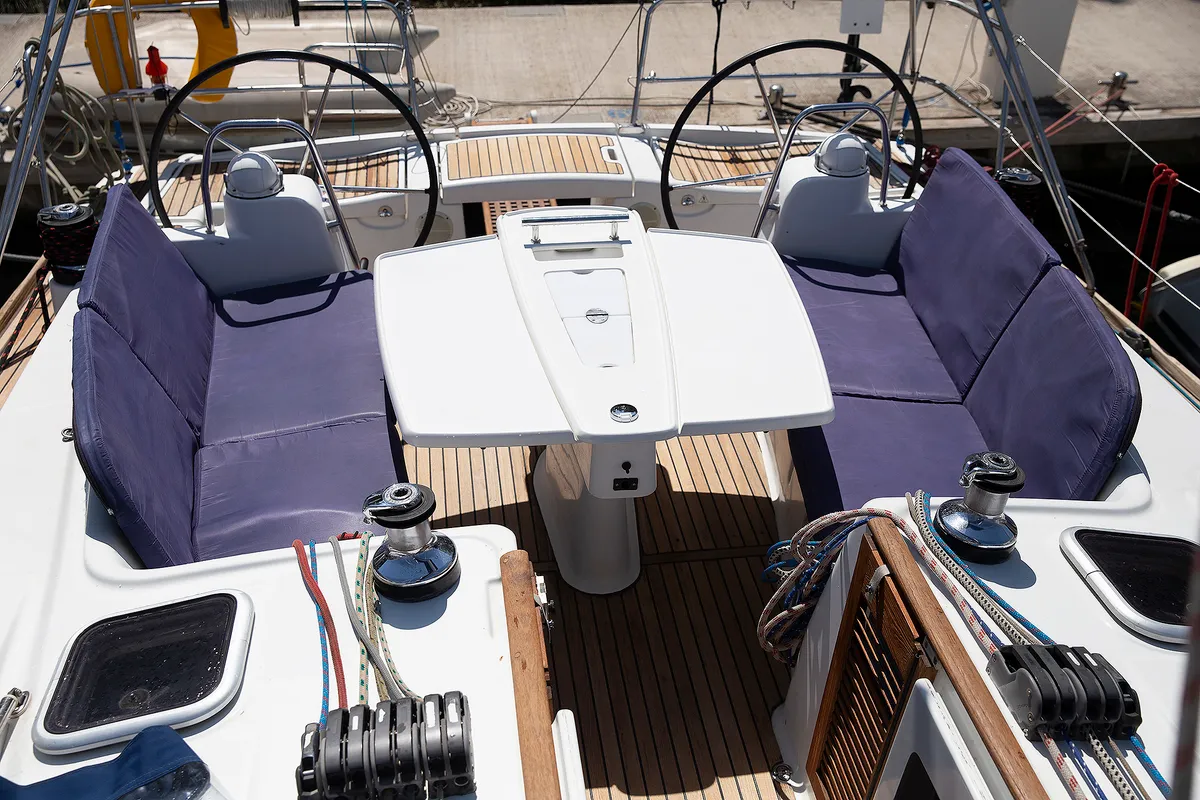 Marco Polo, a Beneteau Oceanis 40 sailboat at Skradin, Croatia