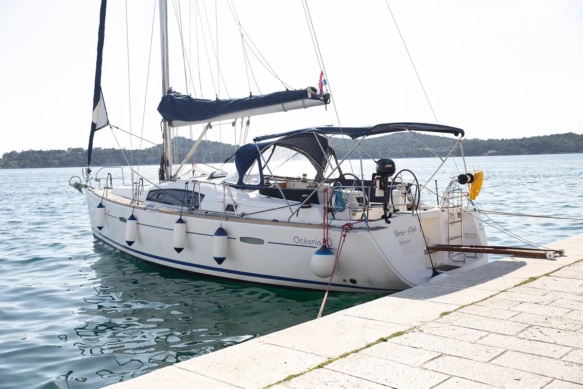 Marco Polo, a Beneteau Oceanis 40 sailboat at Skradin, Croatia