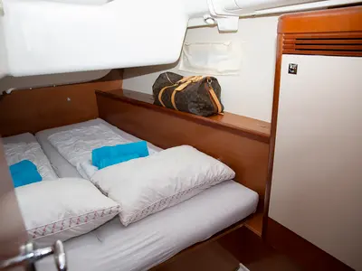 Marco Polo, a Beneteau Oceanis 40 sailboat at Skradin, Croatia
