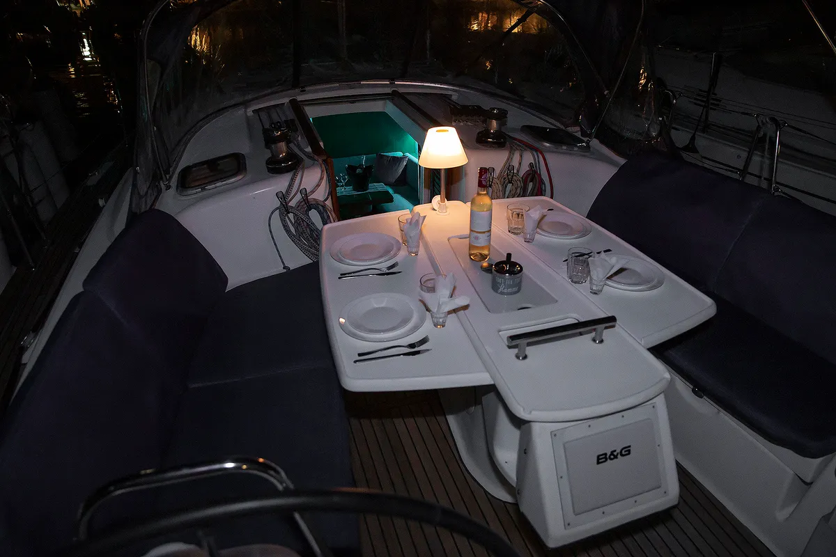 Marco Polo, a Beneteau Oceanis 40 sailboat at Skradin, Croatia