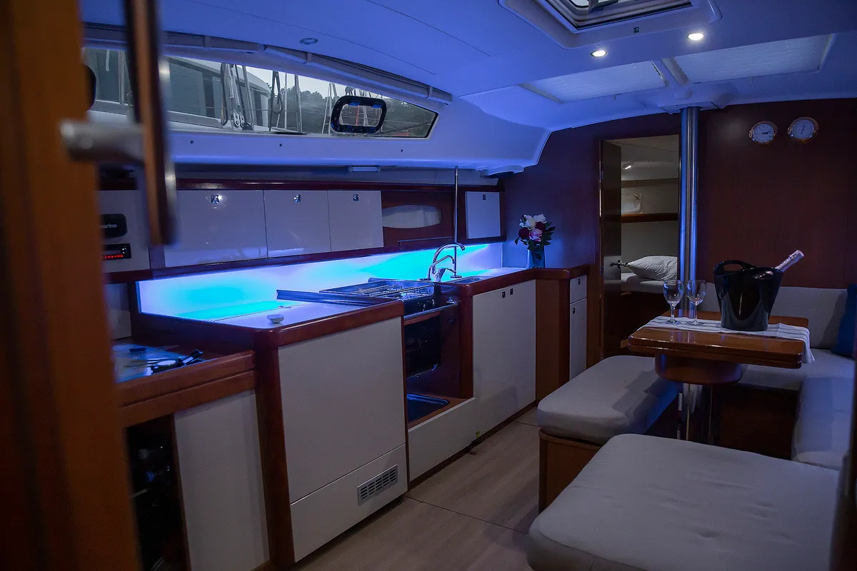 Marco Polo, a Beneteau Oceanis 40 sailboat at Skradin, Croatia