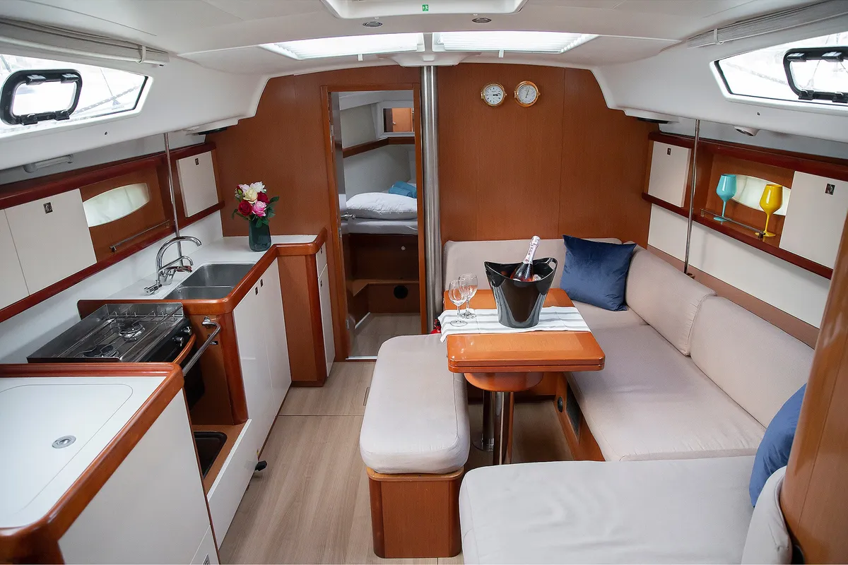 Marco Polo, a Beneteau Oceanis 40 sailboat at Skradin, Croatia