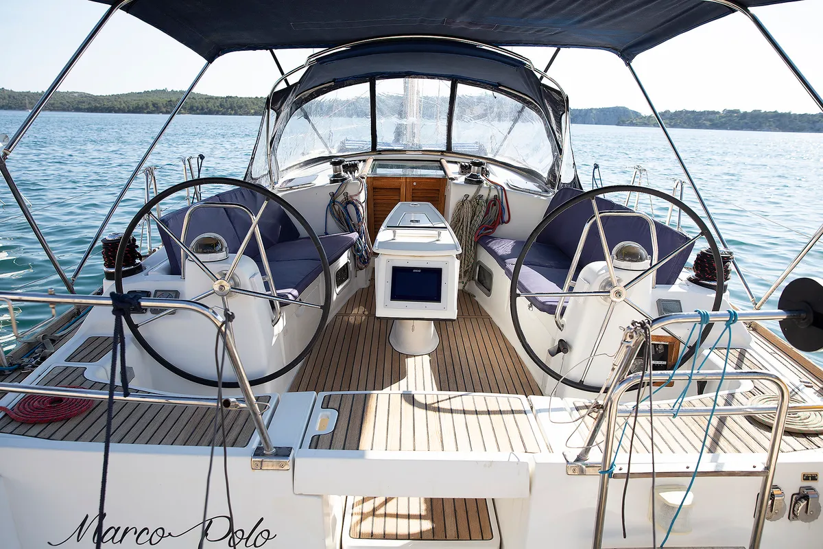 Marco Polo, a Beneteau Oceanis 40 sailboat at Skradin, Croatia