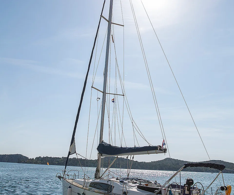 Marco Polo, a Beneteau Oceanis 40 sailboat at Skradin, Croatia