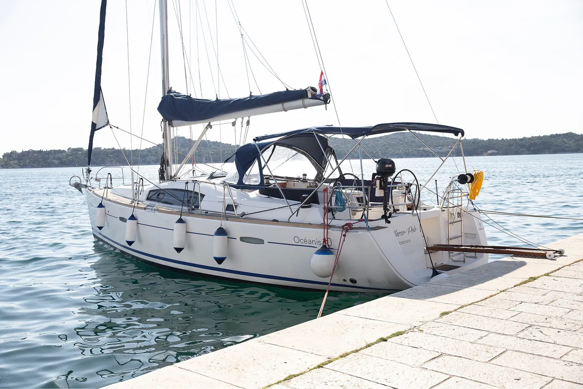 Marco Polo, a Beneteau Oceanis 40 sailboat at Skradin, Croatia