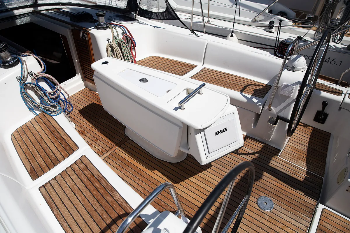 Marco Polo, a Beneteau Oceanis 40 sailboat at Skradin, Croatia