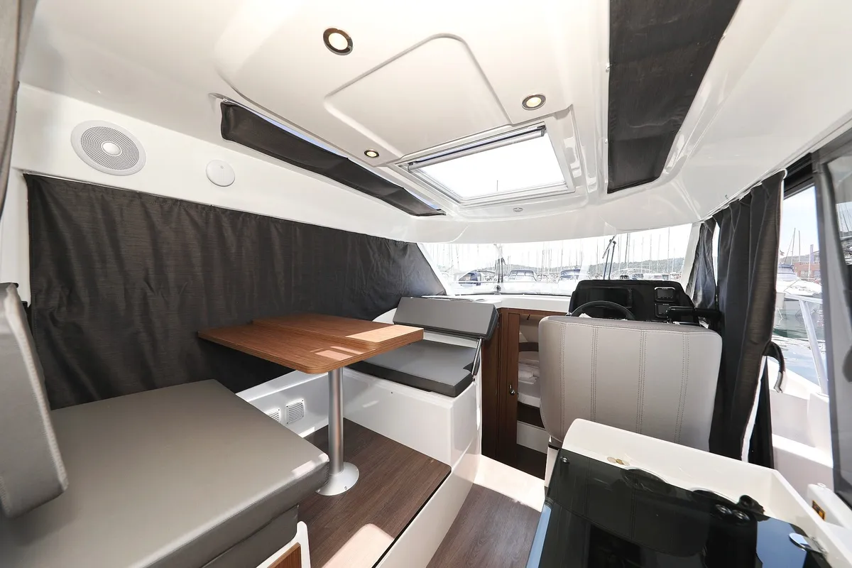 Salon of Lolo, a Beneteau Antares 9 OB motorboat at Pirovac, Croatia