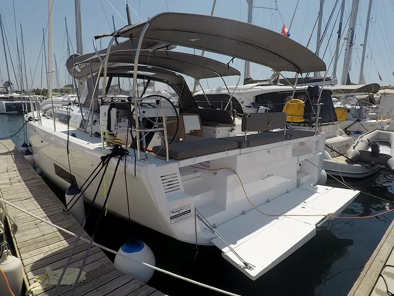 Ljubov, a Dufour 470 sailboat at Grad Šibenik, Croatia